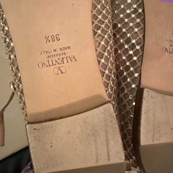 VALENTINO GARAVANI ROCKSTUD MESH BALLERINA WITH CRYSTALS - Picture 8 of 12